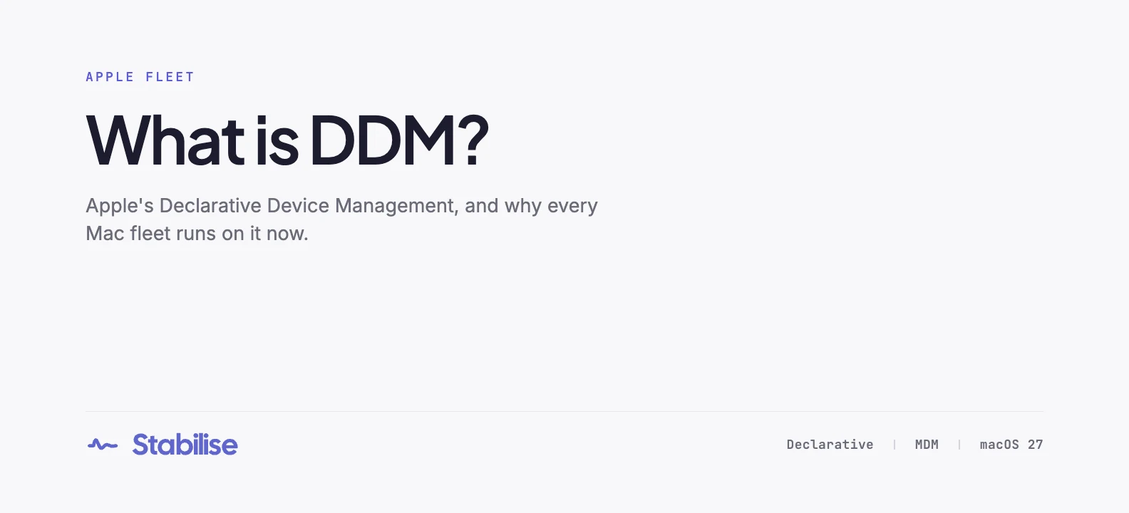 What is DDM? Apple's Declarative Device Management, explained